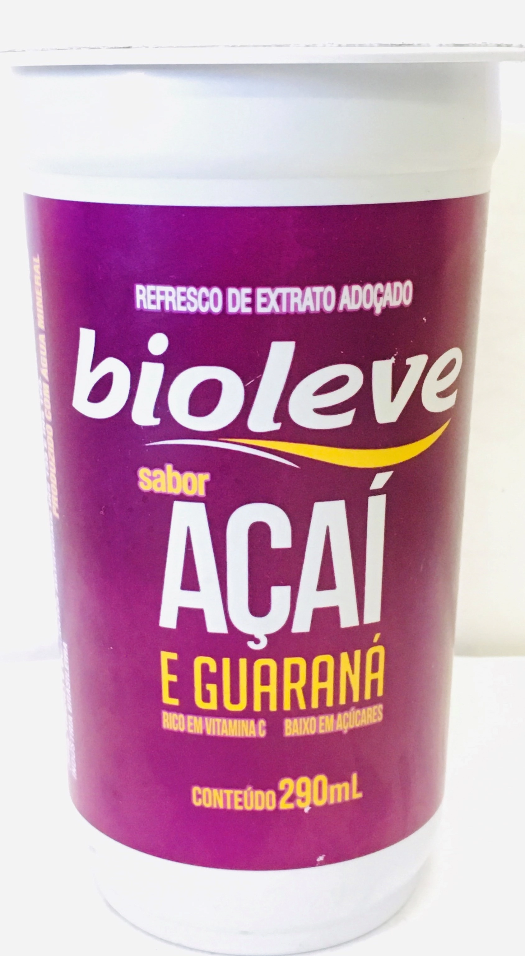 Refresco Misto De Açai/guarana 290ml Bioleve