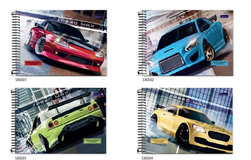 Caderno Brochura Speed Max 1/4 80f 138x200mm