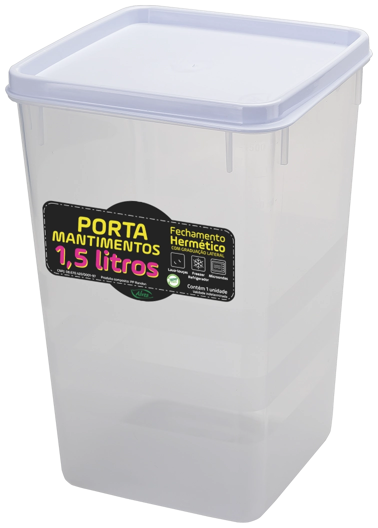 Pote Mantimento Hermetico 1.5l Branco 7800 5 Alves