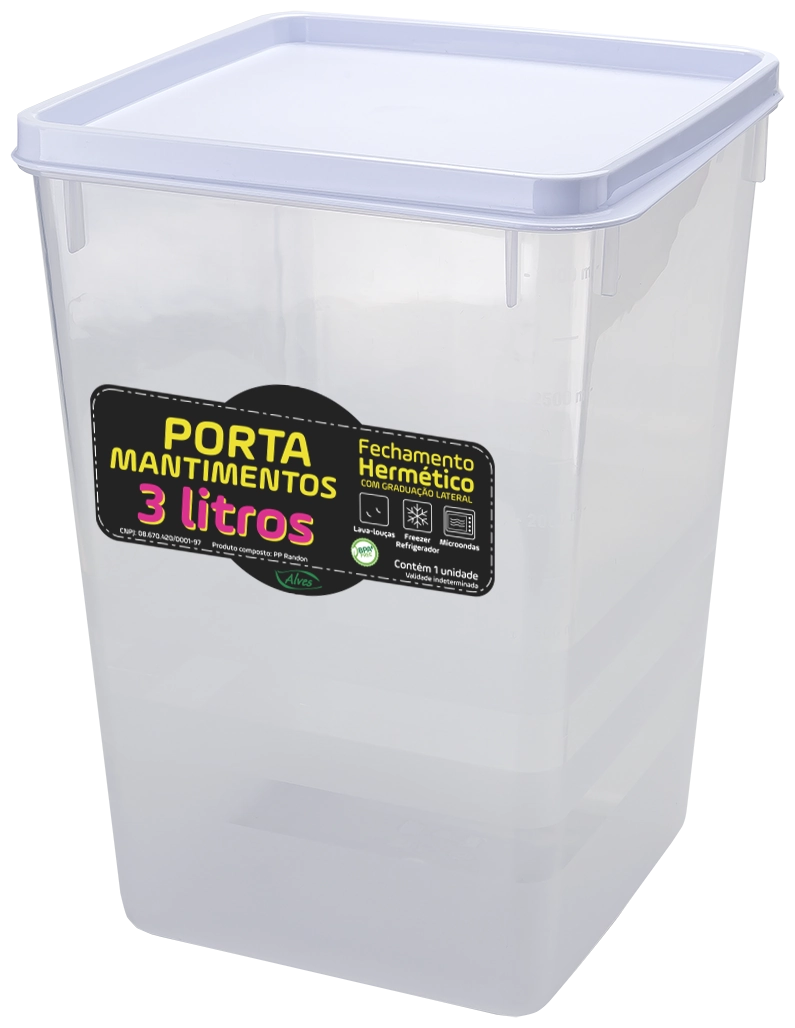 Pote Mantimento Hermetico 3l Branco 7810 5 Alves
