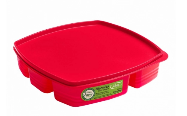 Marmita Tampa Intense Vermelho Translucido 1.6l 7980 77 Alves Plastic