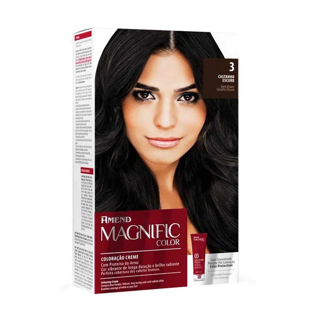 Kit Coloração Magnific Color Amend Castanho Escuro - 3