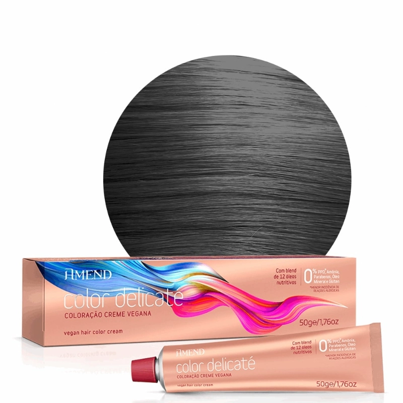 Coloracao Vegana Color Delicate 50g 0.1 Cinza Intensificador Amend