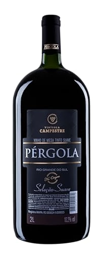 Vinho Brasileiro Tinto Suave Seleção Pérgola Serra Gaúcha Garrafa 2l