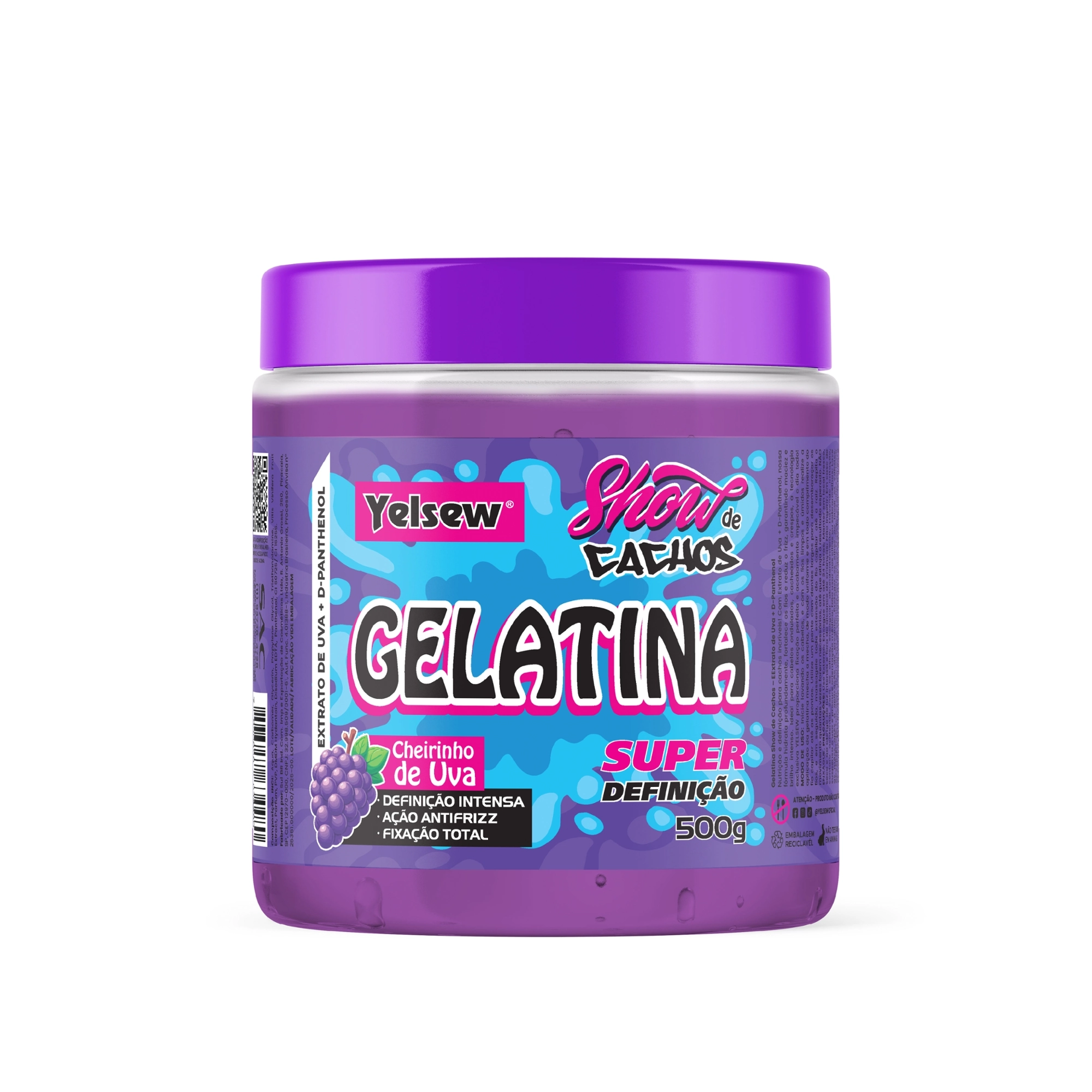 Gelatina Yelsew 500g Show De Cachos Uva