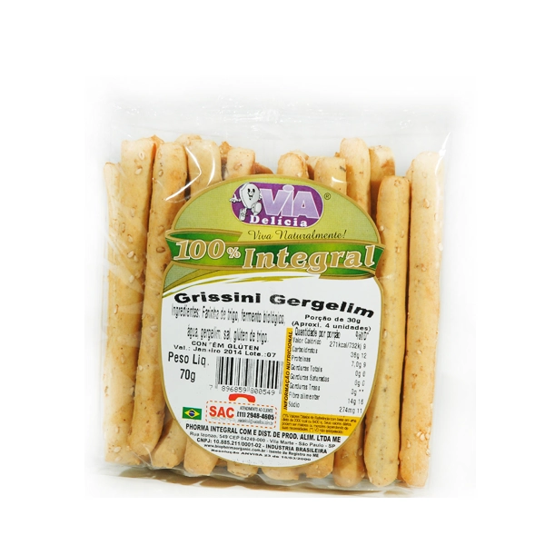 Palitos Via Delicia 70gr Grissini Gergelin