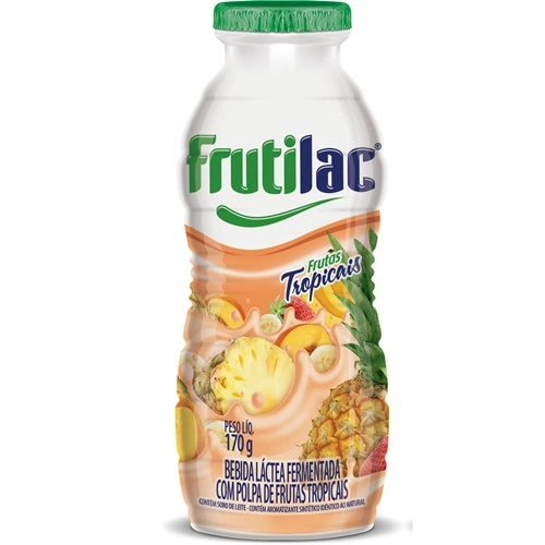 Bebida Láctea Fermentada Salada De Frutas Frutilac Frasco 170g