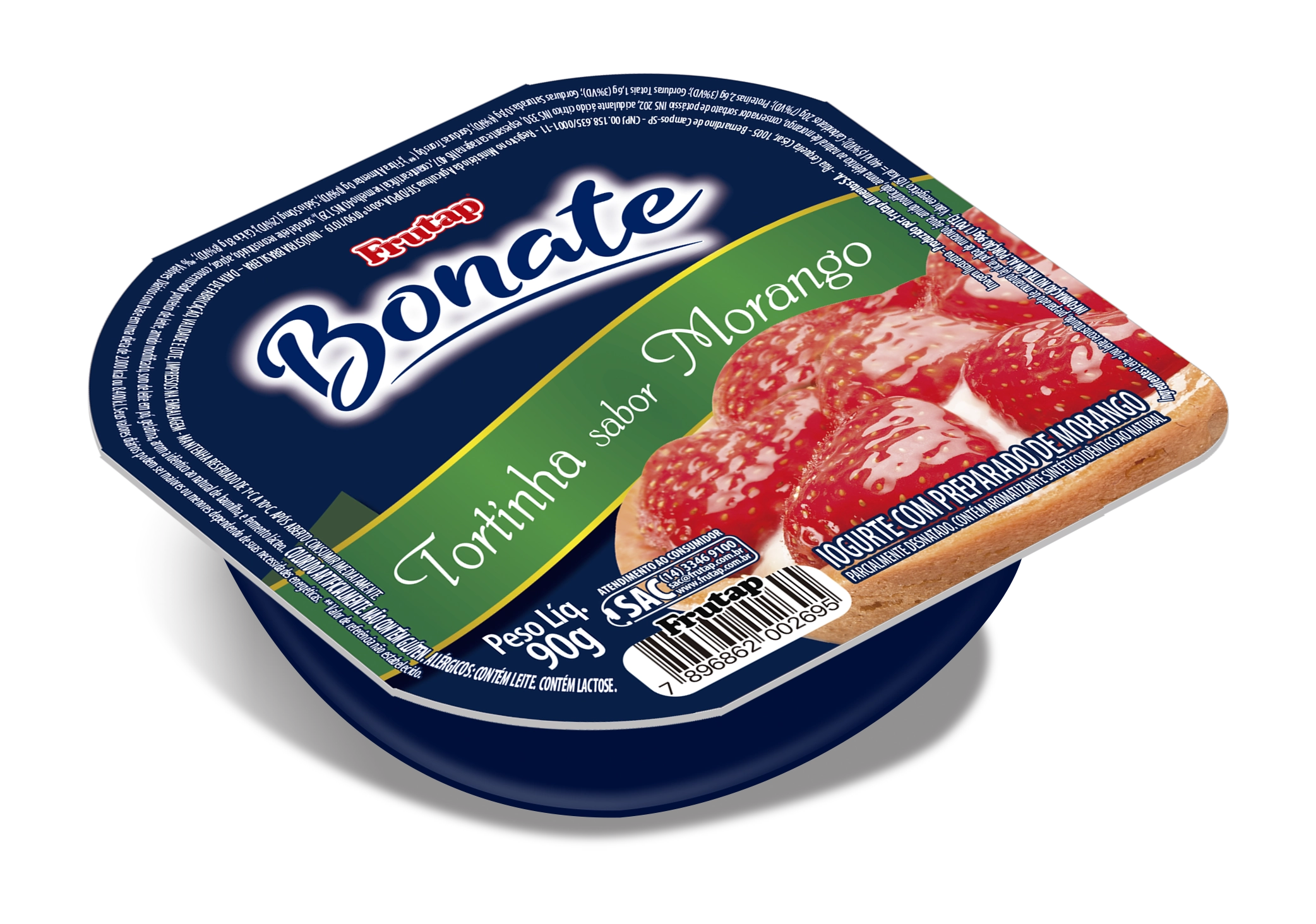 Sobremesa Frutap Bonate 90g Torta Morango
