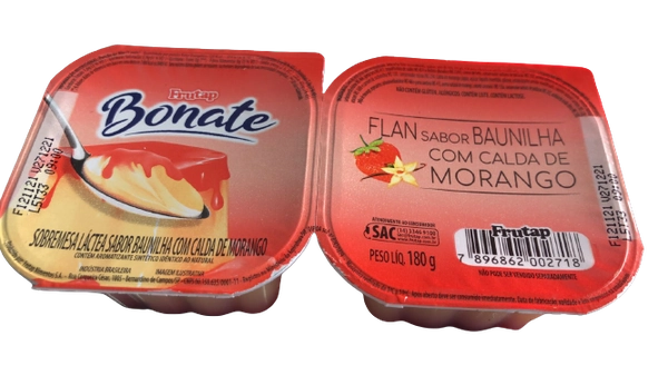 Sobr Flan Frutap Bonate 180g Morango
