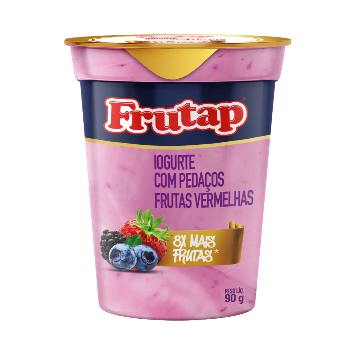 Iogurte Frutap Pedaco Frutas Vermelhas 90g