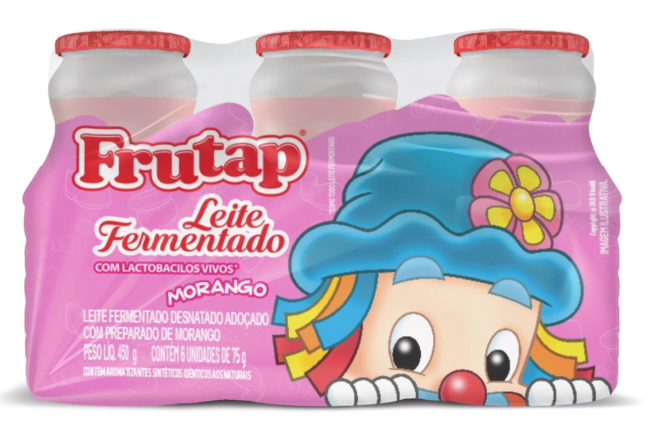Leite Ferm Morango Patati Patata Frutap 450g