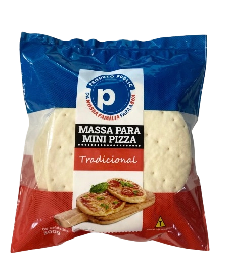 Massa Mini Pizza Public 300g C/ 6 Un
