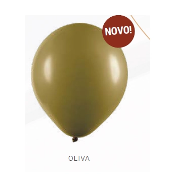 Balao Liso 16 Verde Oliva C/12 Art Latex