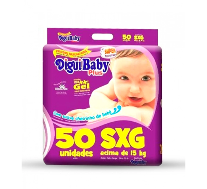 Fralda Desc Diguibaby Plus Sxg 50unds