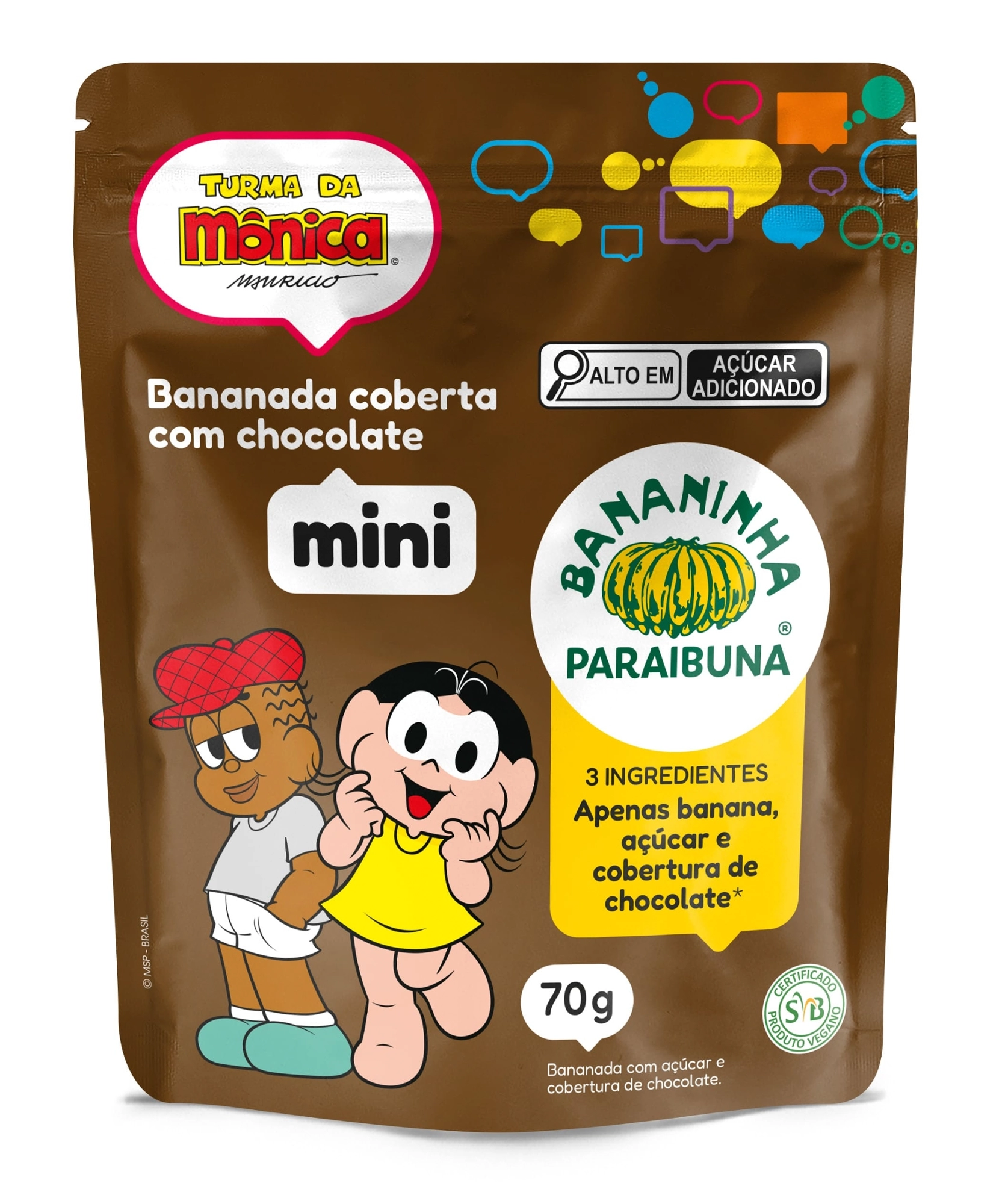 Mini Bananada Paraibuna Turma Da Monica C/chocolate 70g