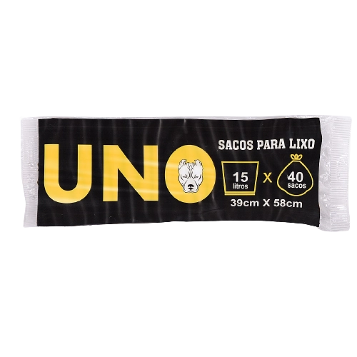 Saco Lixo Uno Preto 15l C/40
