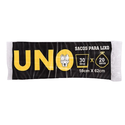 Saco Lixo Uno Preto 30l C/20