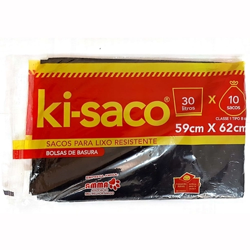 Saco Lixo Ki Saco Preto 30l C/10