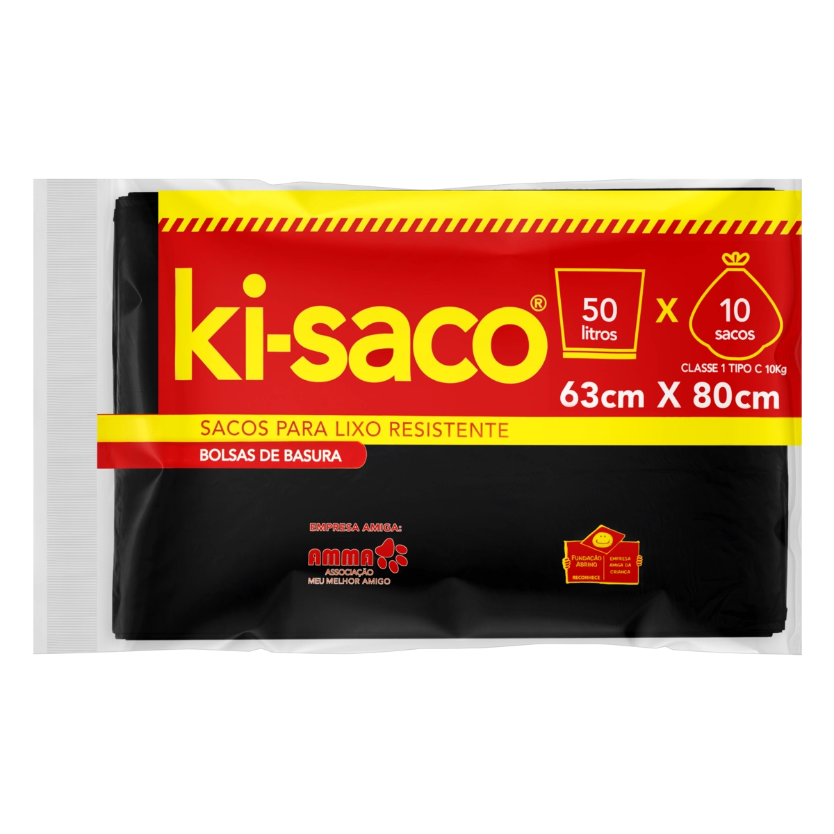 Saco Para Lixo Tipo C 50l Ki Saco 10 Unidades