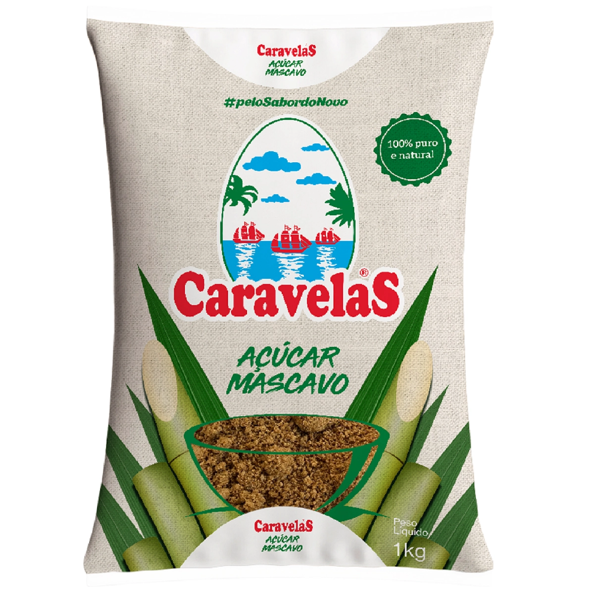 Acucar Caravelas 1kg Mascavo