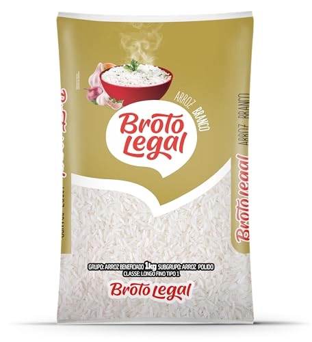 Arroz Branco Tipo 1 Broto Legal Pacote 1kg