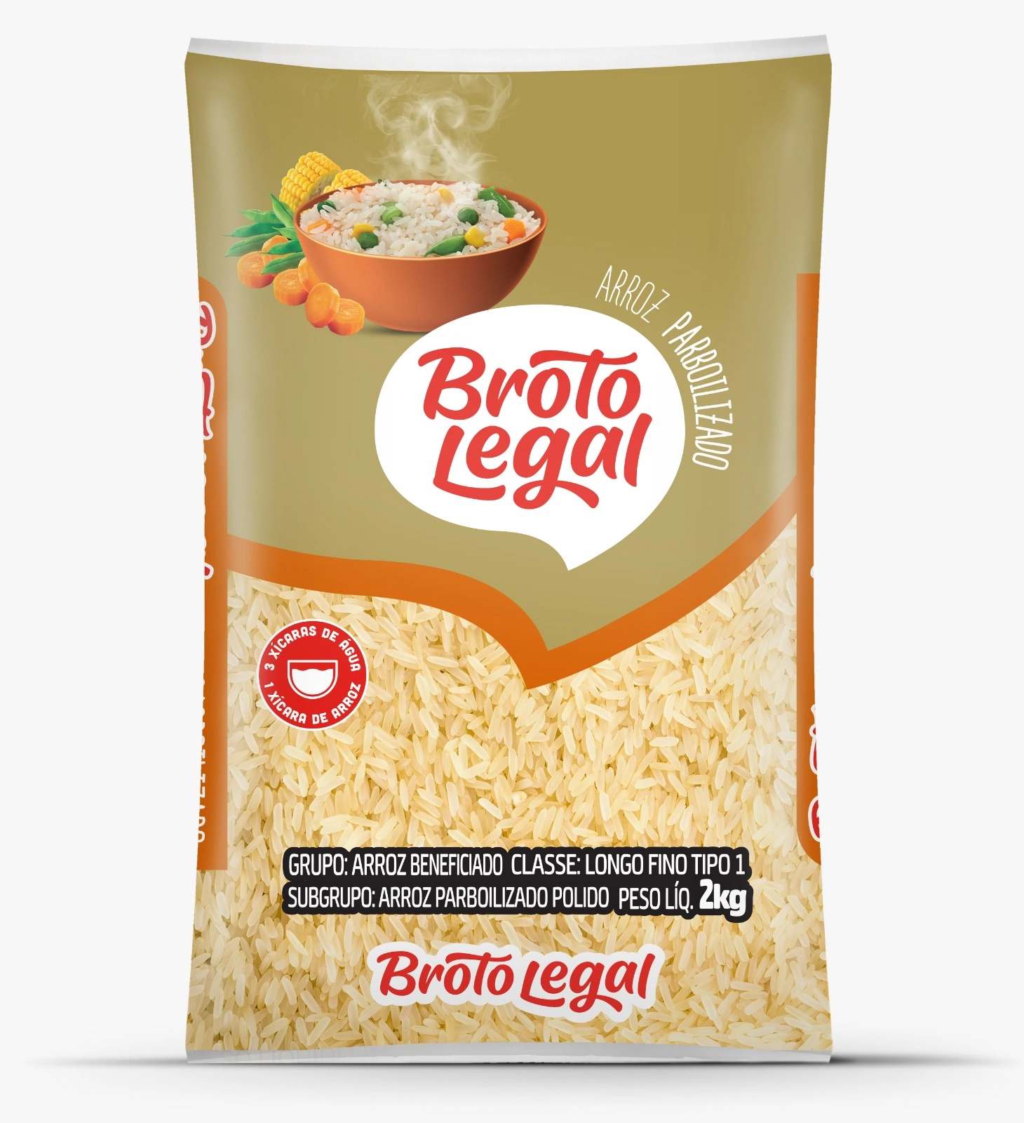 Arroz Parboilizado Broto Legal 2kg