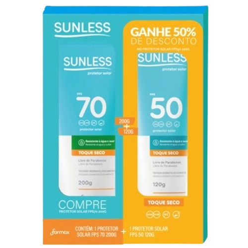 Sunless Kit Protetor Solar Fps70 200ml Fpss50 120ml