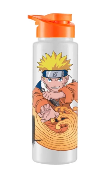 Garrafa Squeeze Sport Naruto Branco 750ml 1771 Bandeirante
