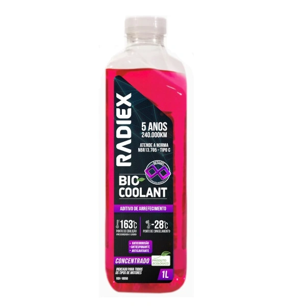 Aditivo de Radiador Bio Coolant Concentrado Rosa 1 Litro - RADIEX R1923