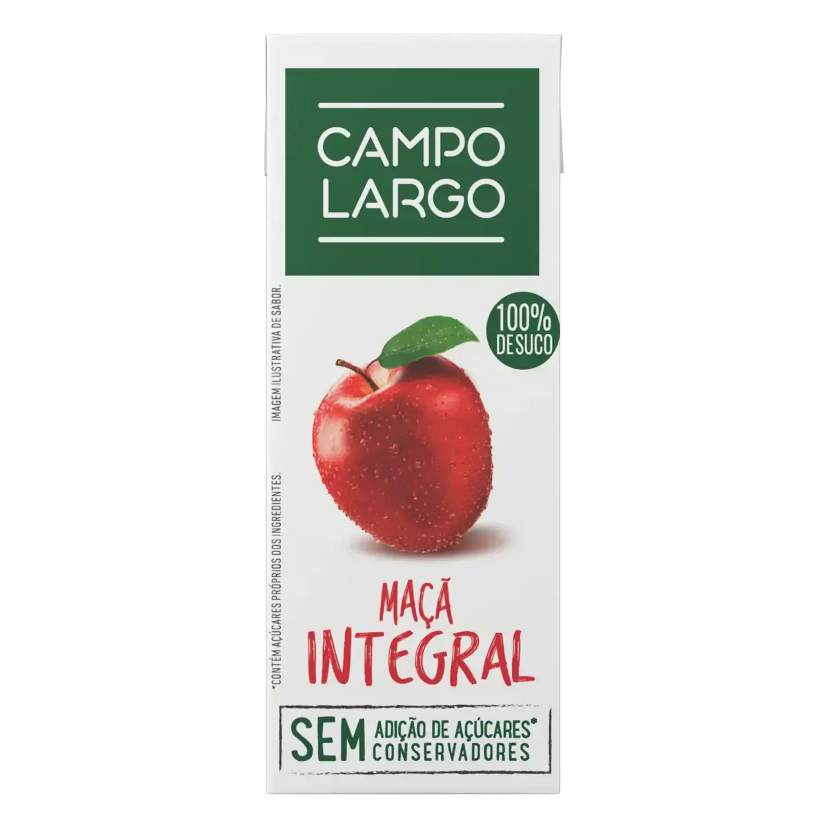 Suco Integral Maçã Campo Largo Caixa 200ml