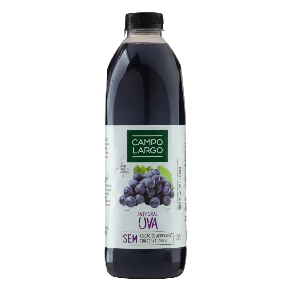 Suco Integral Uva Tinto Campo Largo Garrafa 1,35l