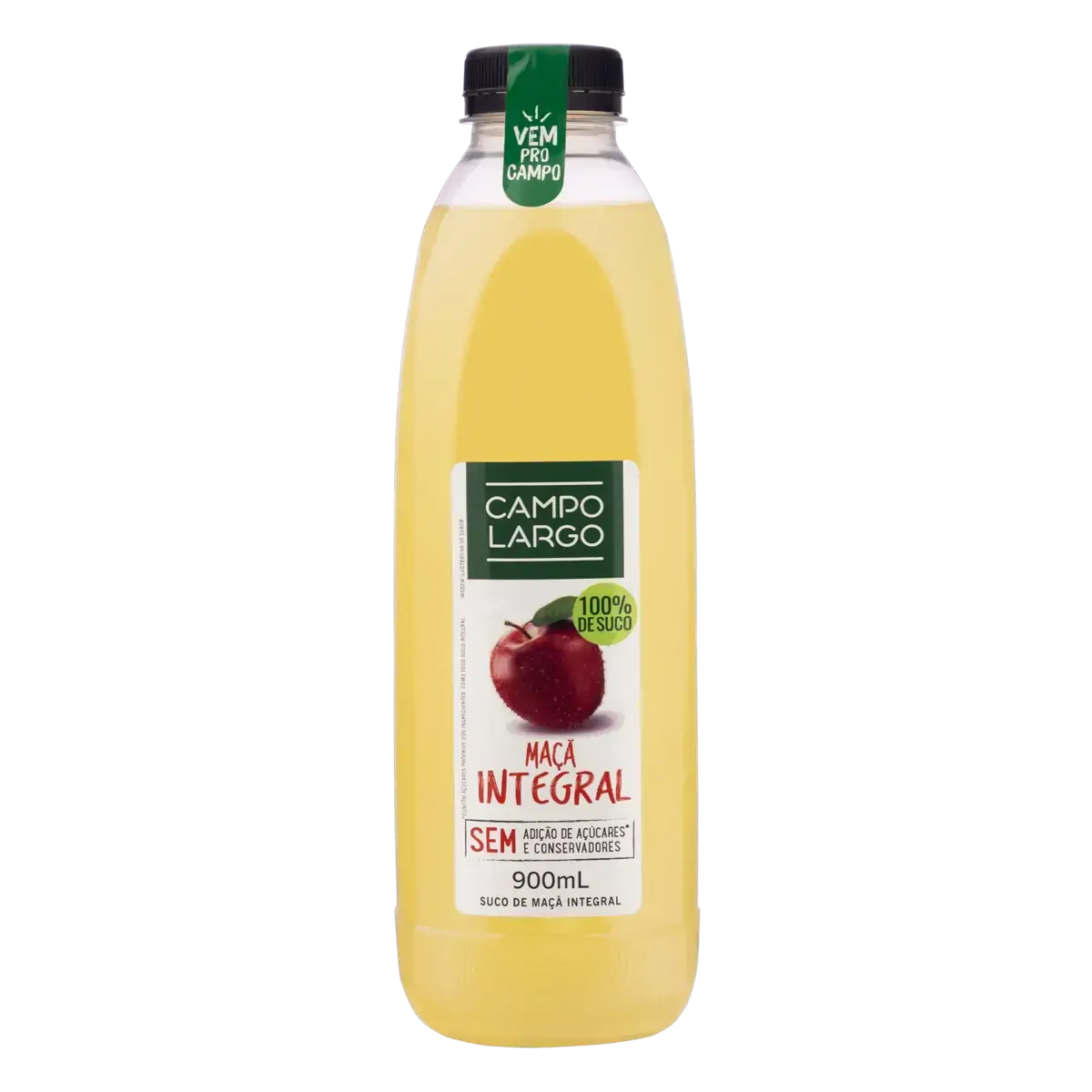 Suco Integral Maçã Campo Largo Garrafa 900ml