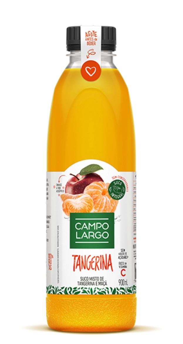 Suco Integral Tangerina Campo Largo Garrafa 900ml