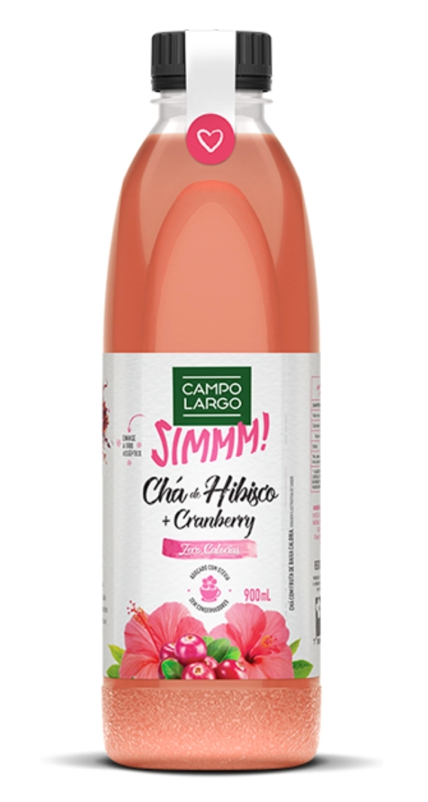 Chá Hibisco E Cranberry Campo Largo Garrafa 900ml