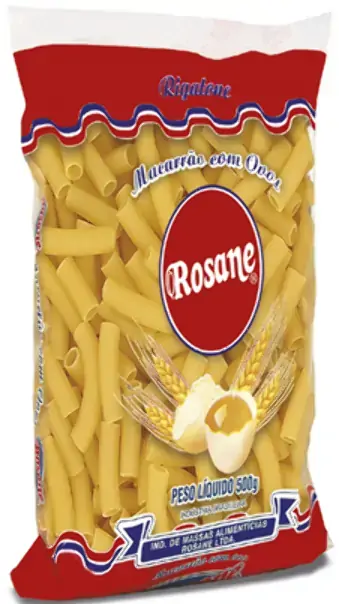 Macarrão De Sêmola Com Ovos Rigatone Rosane Pacote 500g