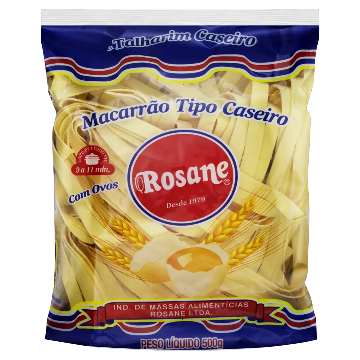 Macarrão De Sêmola Com Ovos Caseiro Talharim 4 Rosane Pacote 500g