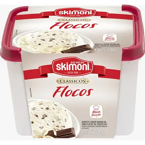 Sorvete Skimoni Classico Flocos 1,5l