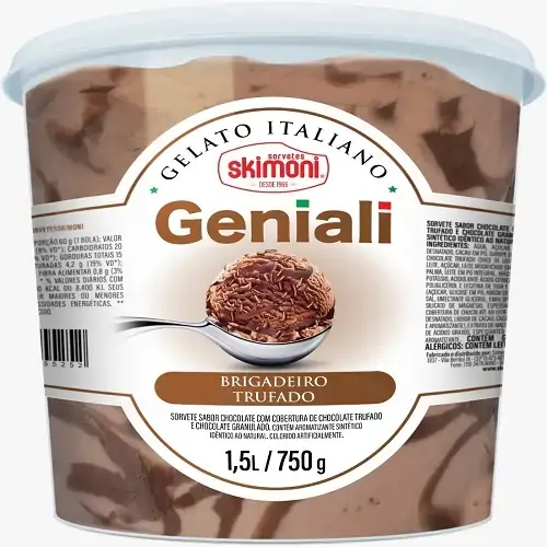 Sorvete Skimoni Brigadeiro Trufado 15l