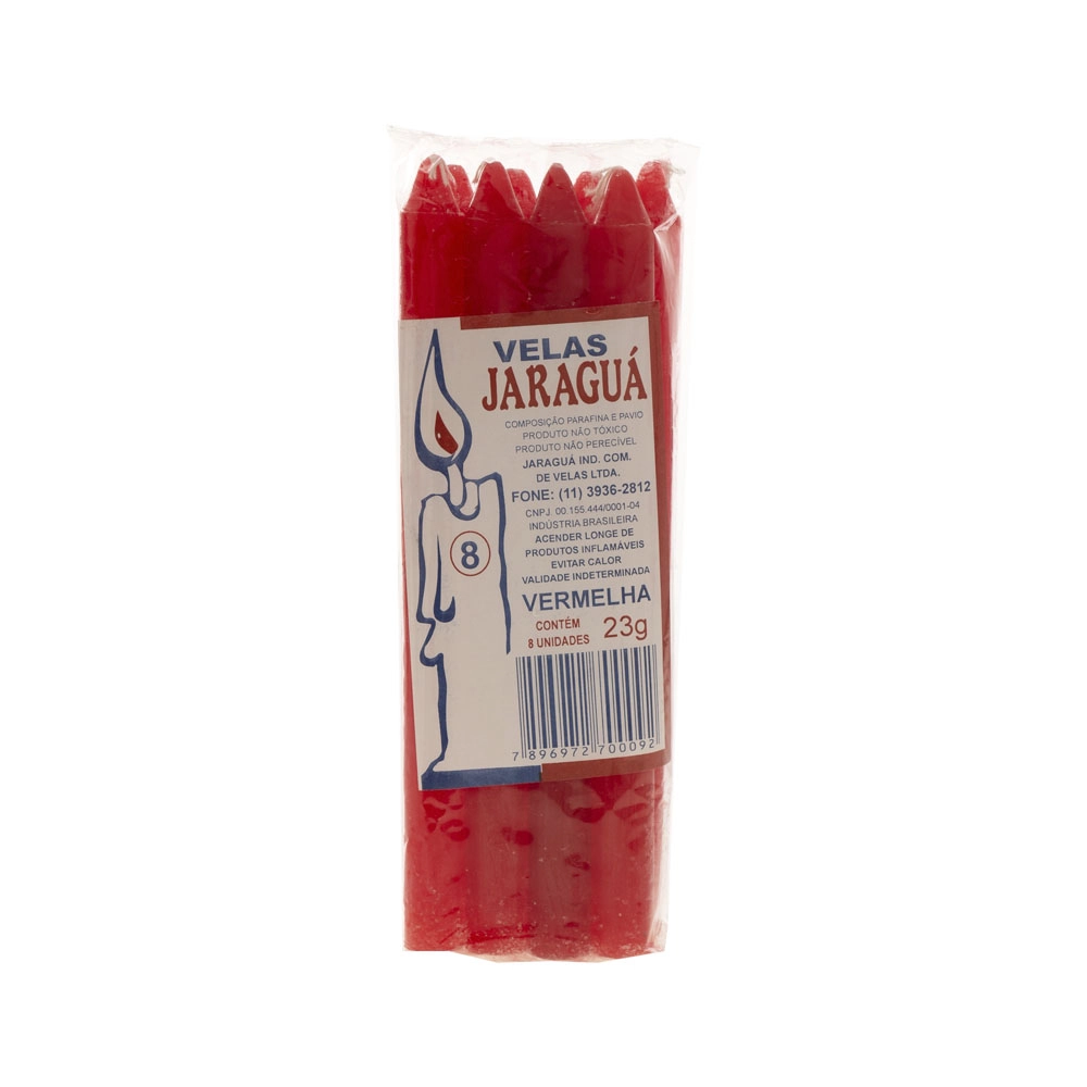 Vela Jaragua N8 C/8 Vermelha