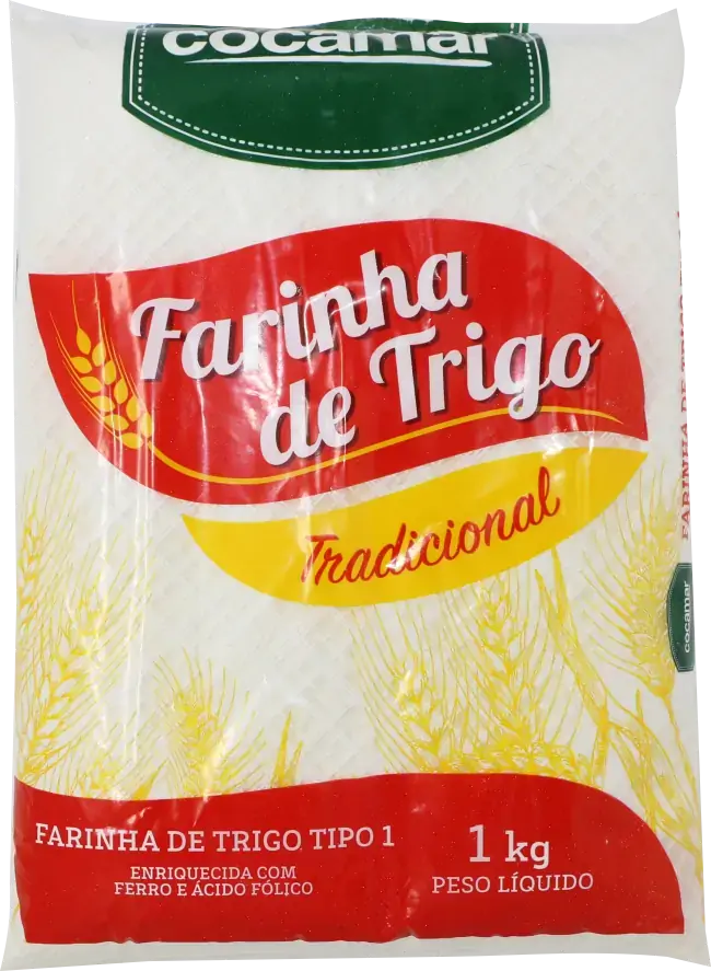 Farinha De Trigo Tipo 1 Tradicional Cocamar Pacote 1kg