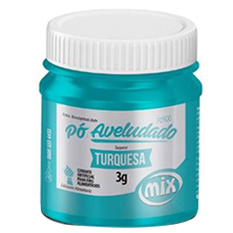 Corante Po Turquesa Aveludado Fosco 3g Mix