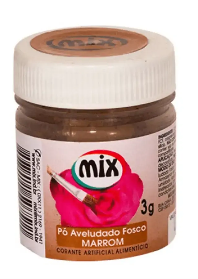 Corante Po Marrom Aveludado Fosco 3g Mix