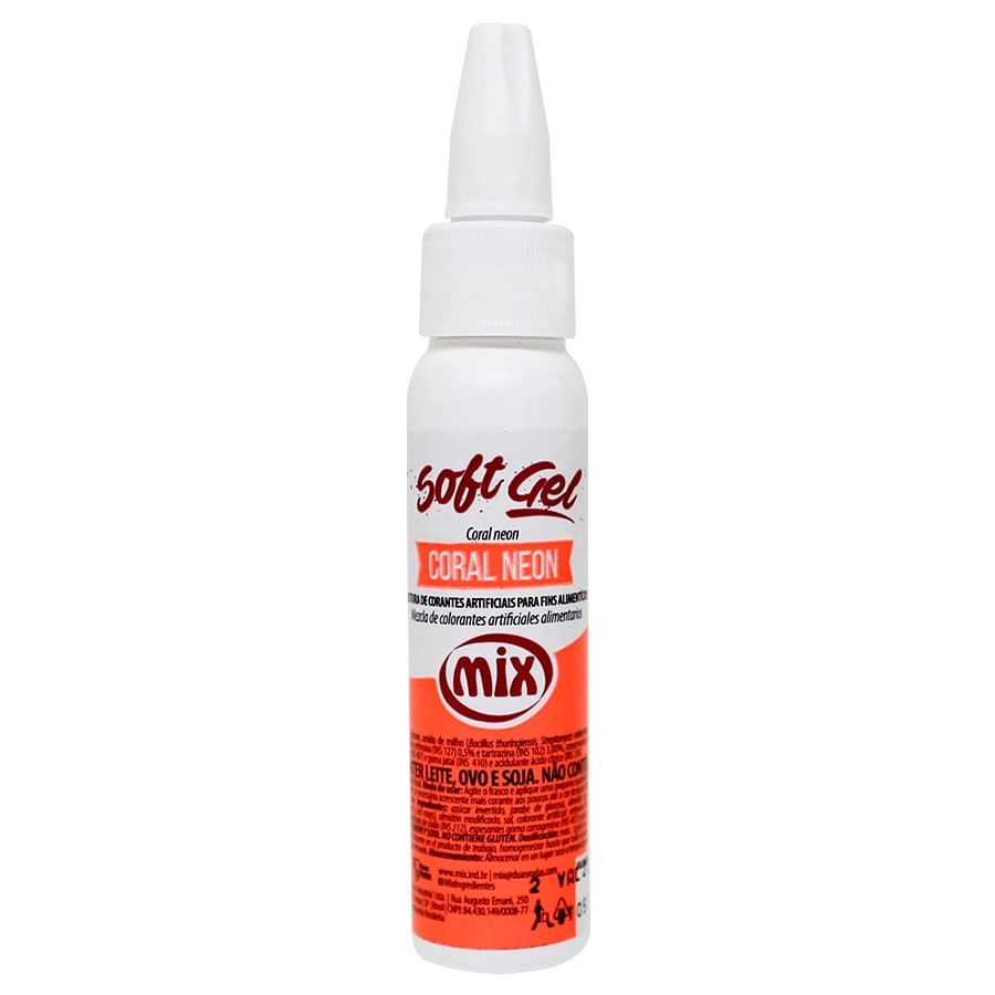 Corante Soft Gel Coral Neon 25g Mix