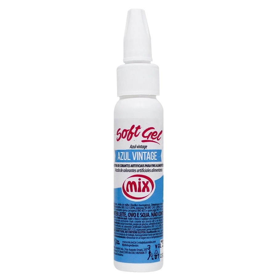 Corante Soft Gel Azul Vintage 25g Mix