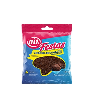 Confeito Granulado Macio Escuro 120g Mix