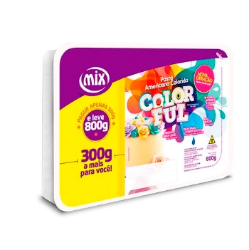 Pasta Americana Color Ful Preto 800g Mix