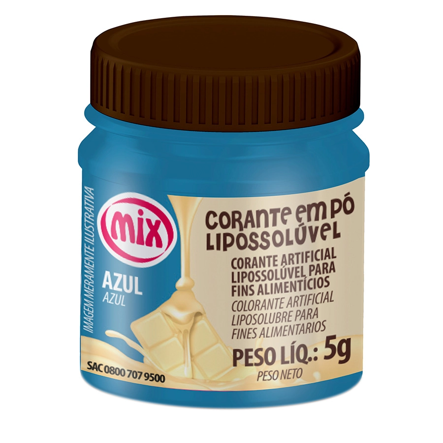 Corante Em Po Lipossoluvel 5g Azul Mix