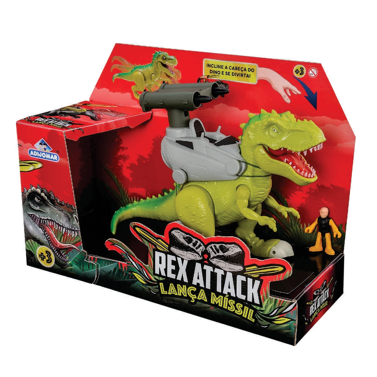 Dinossauro Rex Attack Lança Míssil Adijomar
