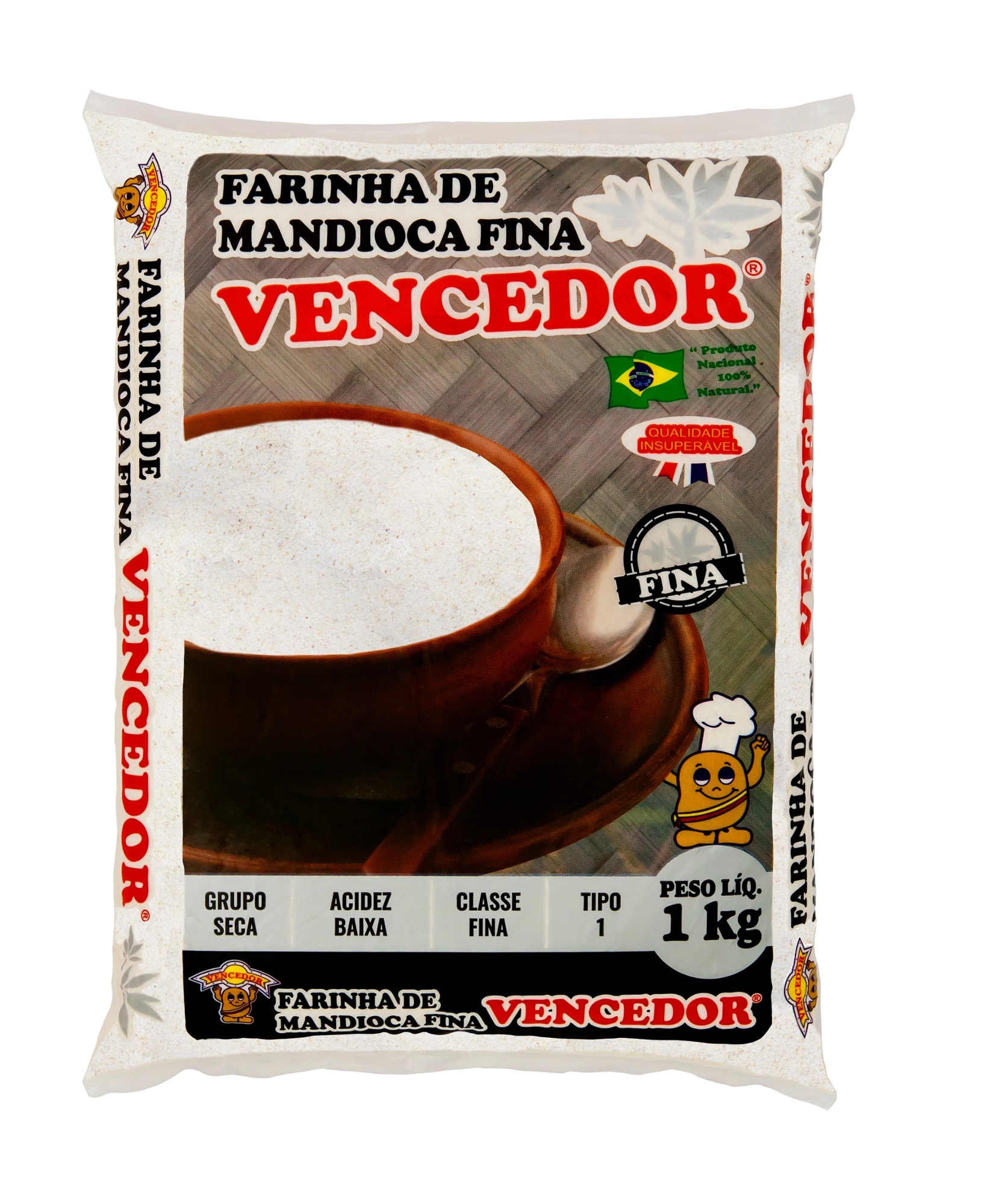 Farinha Mand Vencedor 1kg Crua Fina
