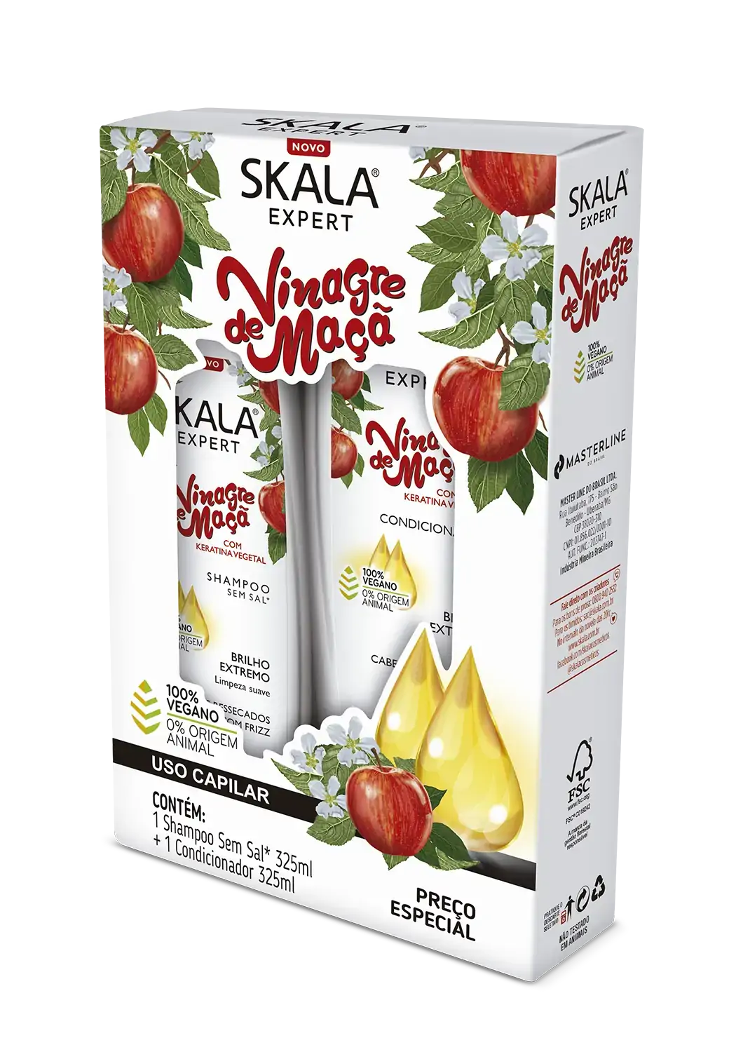 Kit Skala Shampo Condicionador 325ml Bomba De Keratina
